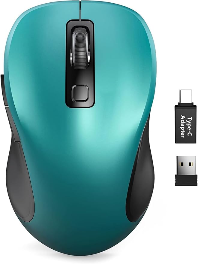 Trueque Wireless Mouse for Laptop, Ergonomic 6-Button Mouse