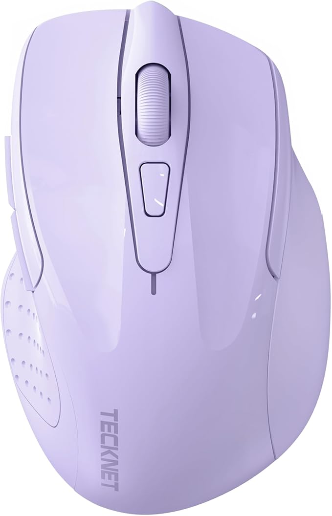 TECKNET Wireless Mouse, BT 5.0/2.4G, Silent 4800 DPI 6 Buttons