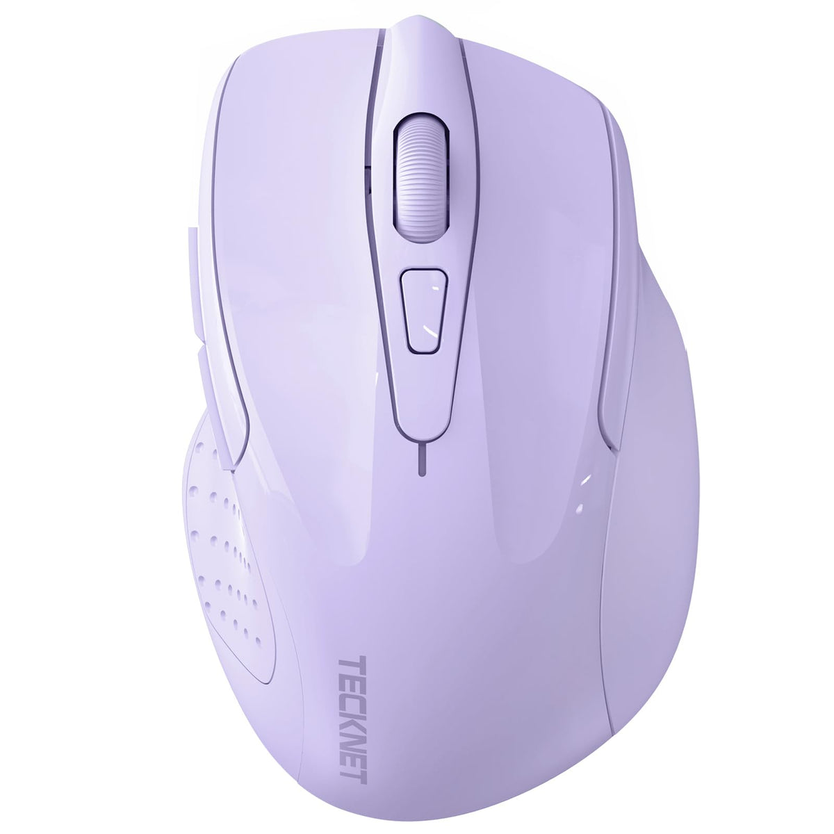 TECKNET Wireless Mouse, BT 5.0/2.4G, Silent 4800 DPI 6 Buttons, Purple