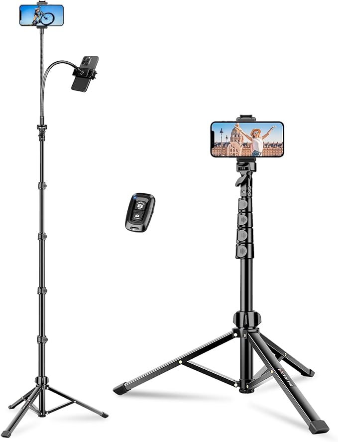 Victiv Phone Tripod, 85" Tall Tripod for iPhone with Remote & Phone Holder