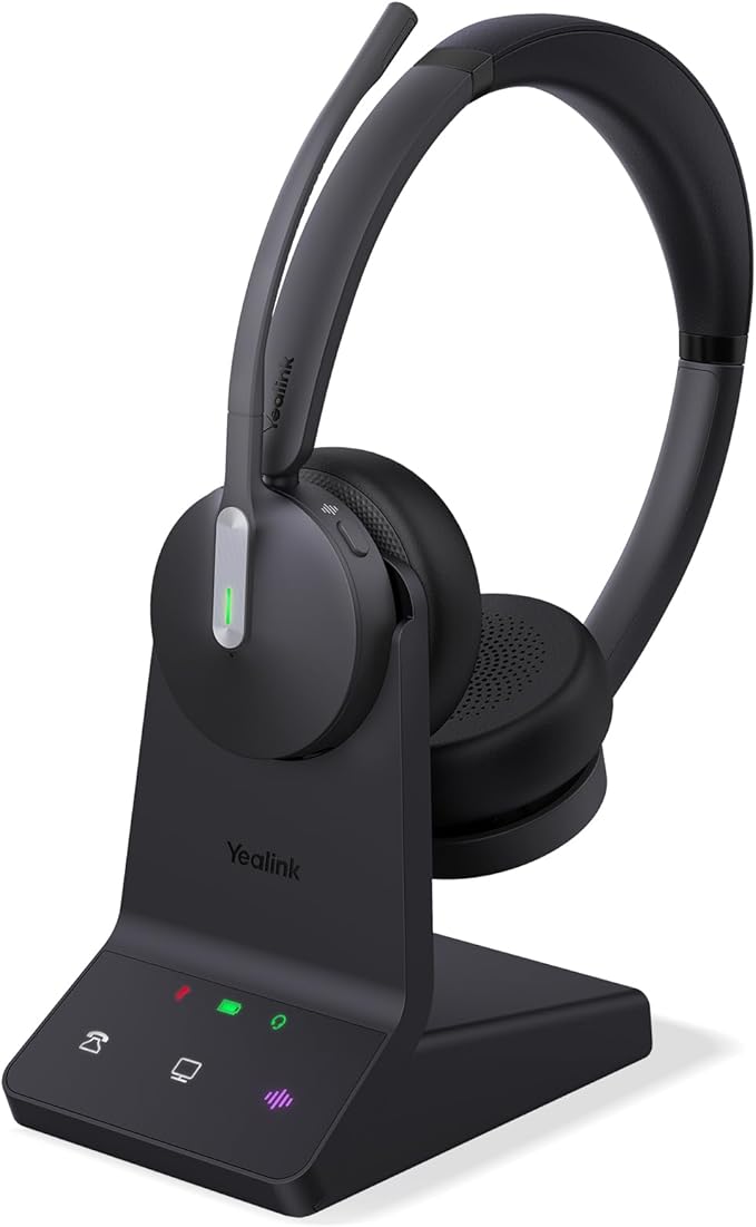 Yealink WH64 Dual DECT Bluetooth Wireless Headset for Phone PC Mobile Teams