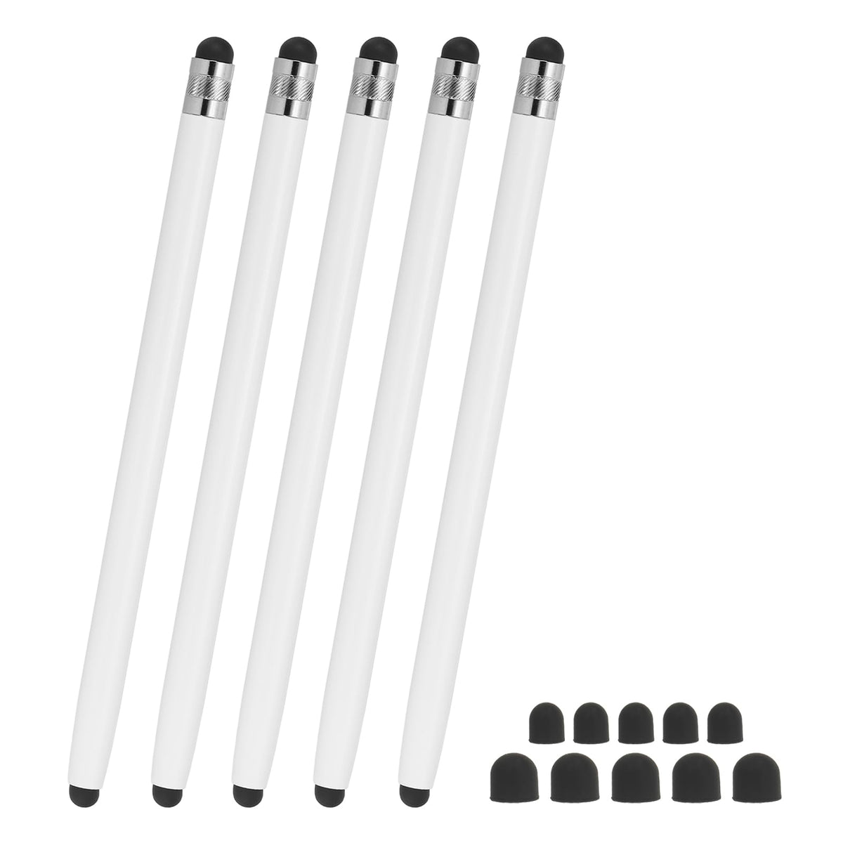 PATIKIL 5 Pcs Stylus Pens for Touch Screens, 2 in 1 High Sensitivity Universal Pen Capacitive Stylus for Phone Tablets Laptop Touch Screen Devices, Blue