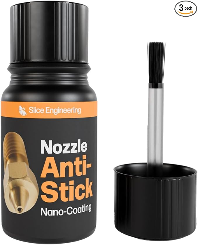Slice Engineering Plastic Repellent Paint Repels Plastic & Prevents Buildup on the Nozzle | Get Enhanced Print Quality | Hassle-Free Application | Water-Based PTFE Nanosuspension (3 mL - 1 Pack)