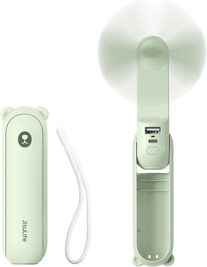 JISULIFE 3 IN 1 Portable Fan with Power Bank & Flashlight Featured