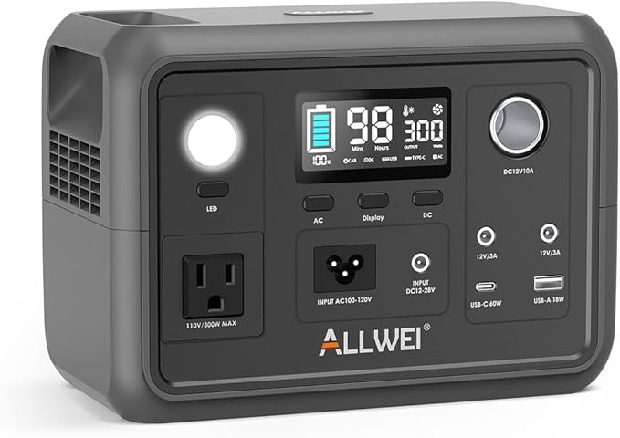 ALLWEI 2400W LiFePO4 Power Station, 2048Wh Solar Generator with 1500W AC Charging &1200W Solar Charging, Expandable to 10.24kWh, with Pure Sine Wave AC Outlets for Home Backup, Power Outages & Camping