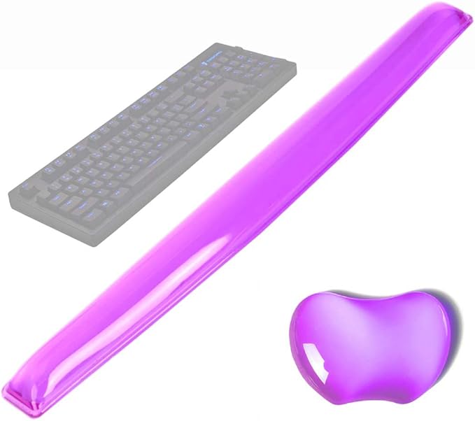 Silicone Gel Mouse Wrist Rest Plus Mouse Wrist Support Pad Office, Computer, Laptop, Mac - Durable, Comfortable and Pain Relief