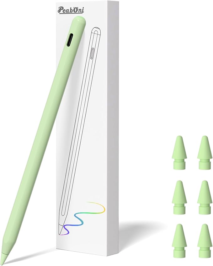 Stylus Pen for iPad, Magnetic Wireless Charging & USB C Fast Charge Pencil Compatible with Apple iPad (A16)11/10/9/8/7/6th Generation, Pro 13"/12.9"/11", Air M3/M2/5/4/3, Mini (A17 Pro)7/6/5 Gen Black