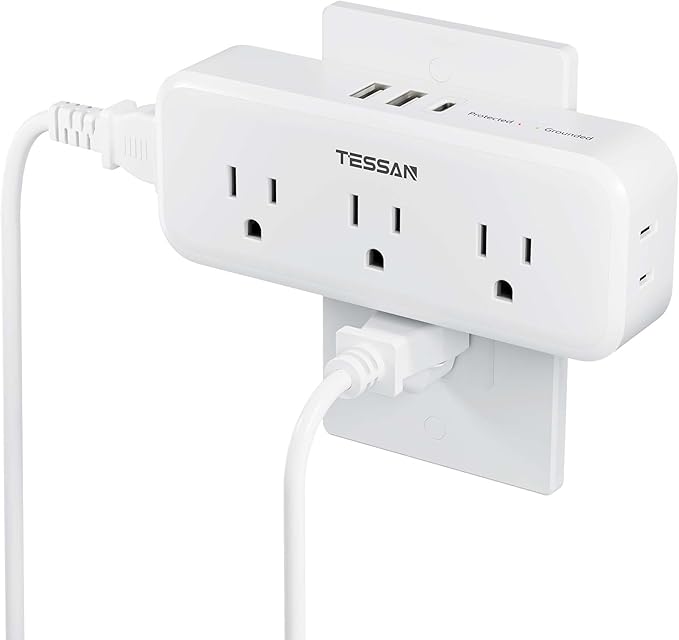 TESSAN Multi Plug Outlet Splitter, Multiple Plug Surge Protector