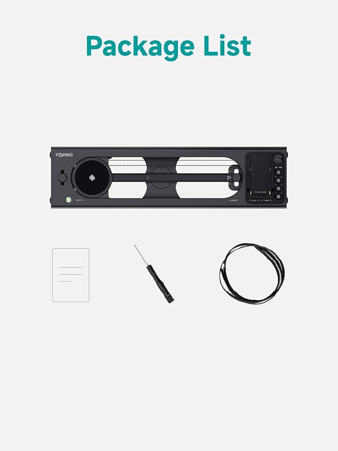 Accsoon Toprig Video Slider, 16''/40cm Motorized Camera Slider with Full Button Control, Support APP-Video Mode/Time-Lapse/Loop Mode, Speed Control Konb, 120° Panoramic Shooting for Photographer