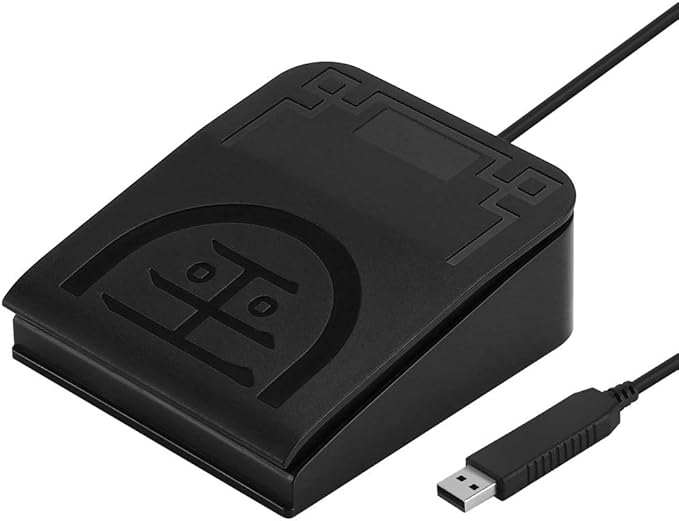 iKKEGOL Upgraded USB Triple Foot Pedal Switch Control 3 Three Key Footswitch Program Customized Computer Keyboard Mouse Game Action HID