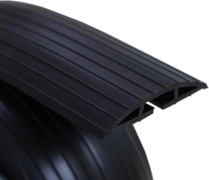 4ft Floor Cable Cover Heavy Duty PVC Cord Cover Wire Cover to Prevent Trip Hazard for Home Office or Outdoor(4ft