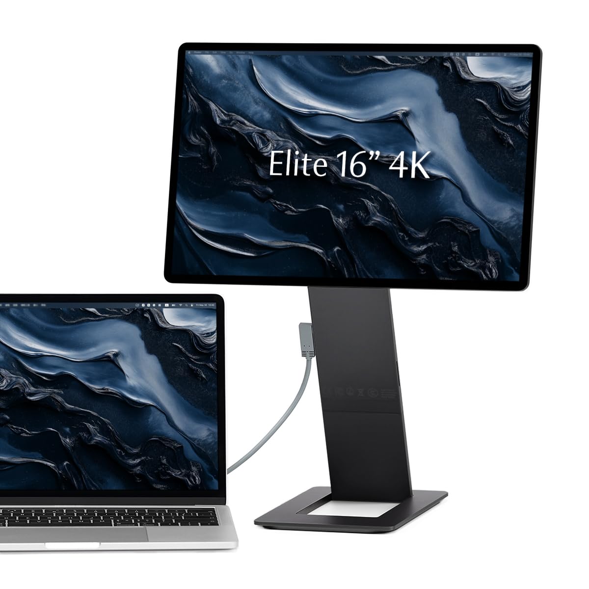 SOTSU FlipAction Pro 16" Gen2 Premium Portable Monitor | Super Compact | Pivot Rotate | 2560x1600 DCI P3 | 120Hz | 400 Nits | Full Metal CNC | Perfect Match for Mac and Windows (Metallic Gray)