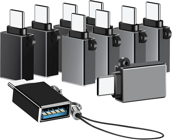BaseNew USB A Type C Adapter 8-Pack,USB C & A Male to Female OTG Adapter