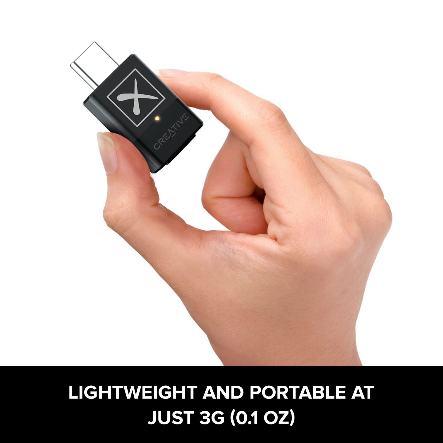 Creative BT-W5 Smart Bluetooth 5.3 Audio Transmitter with aptX Adaptive, High-Resolution 24-bit / 96 kHz Audio, Device-Switching Function, Works with PC/Mac/Gaming Consoles