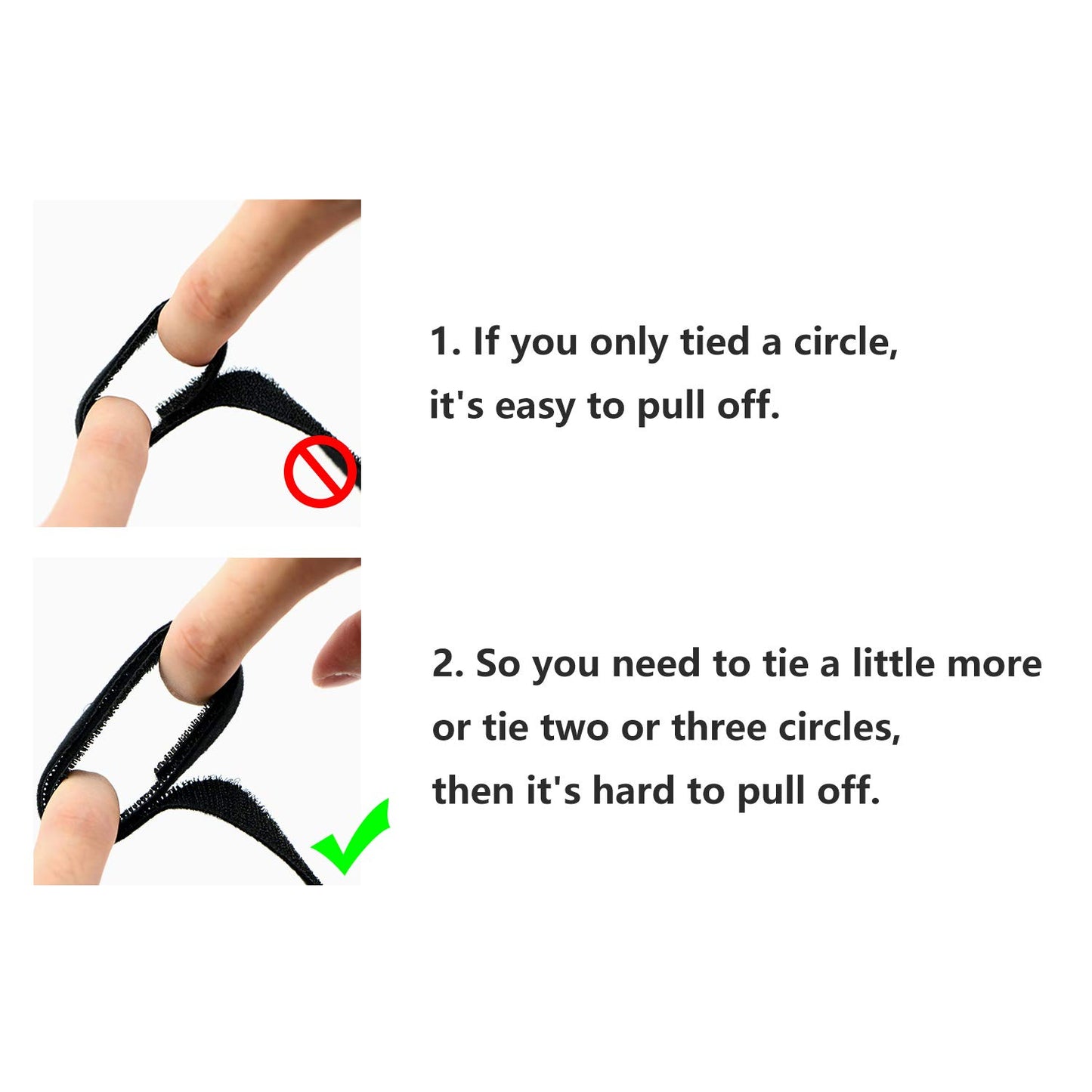 Saisn Reusable Fastening Tape Cable Ties 3/4 Inch Double Side Hook Roll (10 Yard, Black)
