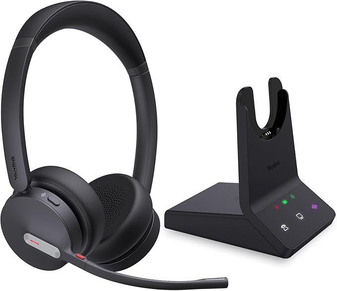 Yealink WH64 Dual DECT & Bluetooth Wireless Headset for Phone PC Cellphone