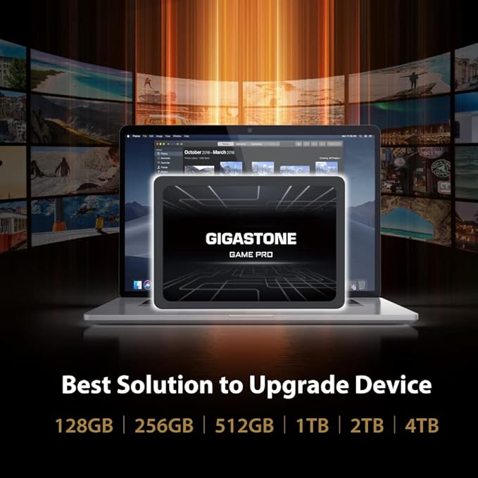 Gigastone SATA SSD 256GB 2.5 inch SSD 510MB/s Upgrade Laptop PC Memory and Storage PS4 HDD Replacement 2.5" Internal Solid State Hard Drives SATA III SLC Cache 3D NAND Game Pro Performance