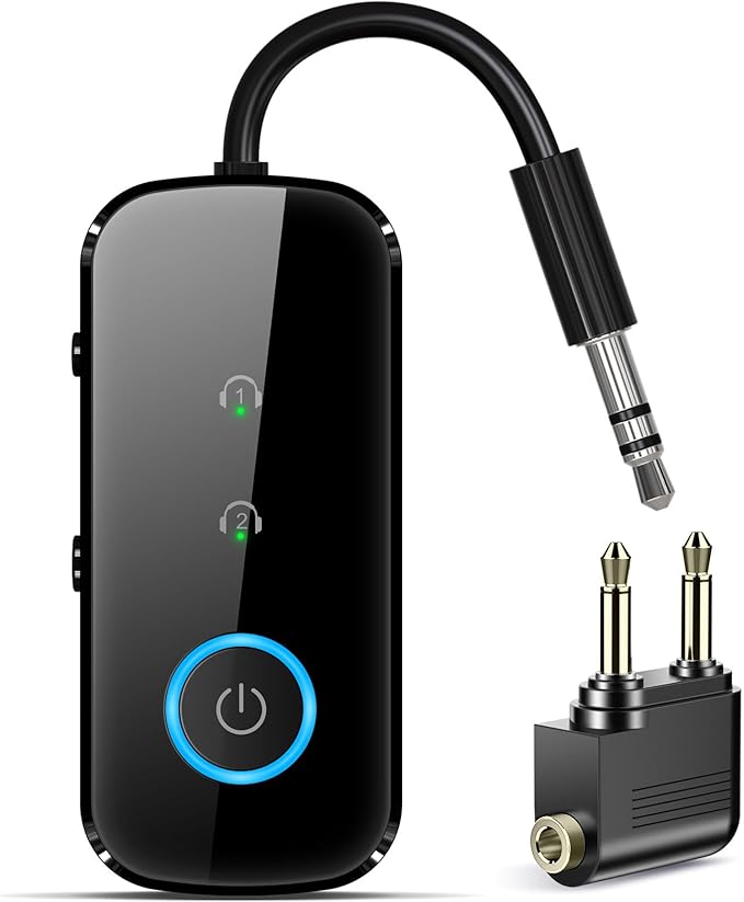 Ultra Pro Bluetooth Transmitter Receiver, Wireless Adapter for Airplane/TV