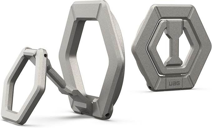 URBAN ARMOR GEAR UAG Magnetic Ring Stand Compatible with MagSafe Magnet, Removable Metal Finger Ring Grip 360 Rotation Adjustable Kickstand for iPhone 17, Galaxy S26