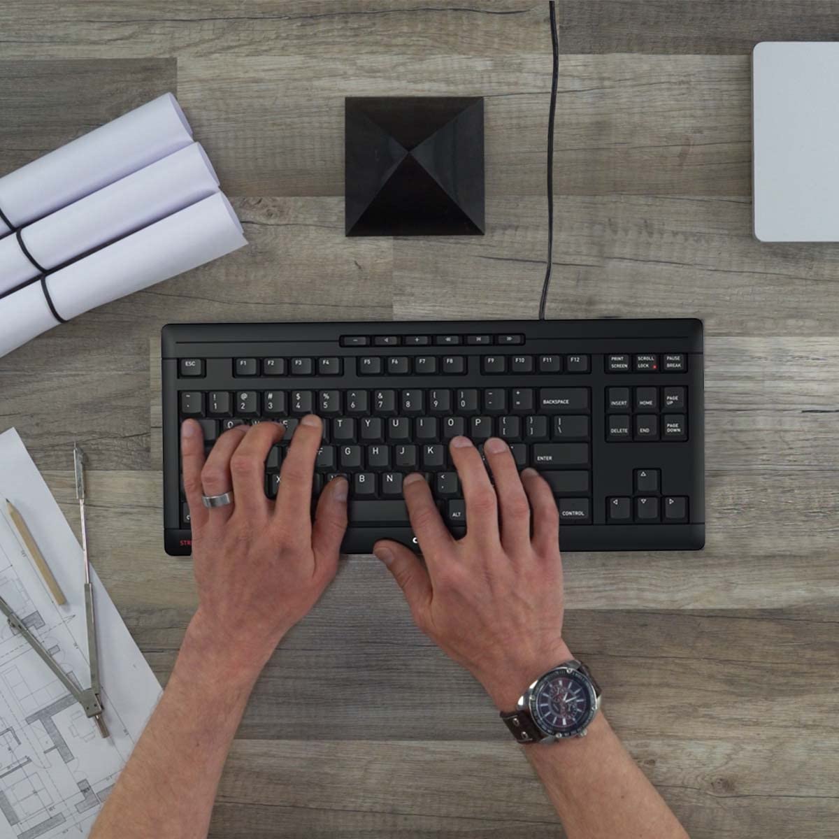 Cherry Stream Wired Keyboard Without Number Pad, Compact TKL
