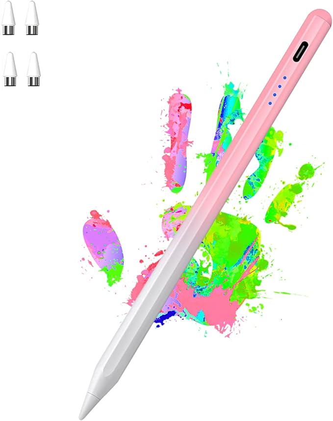 Active Stylus Pens for Touch Screens Rechargeable Tablet Pen POM Tip