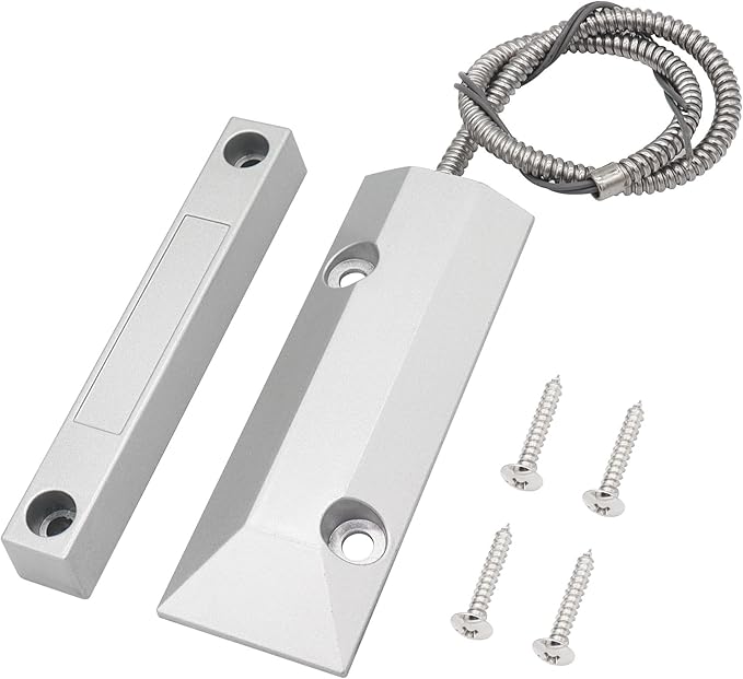 FOCMKEAS Magnetic Reed Switch, 2 Wire, Zinc Alloy Sliver