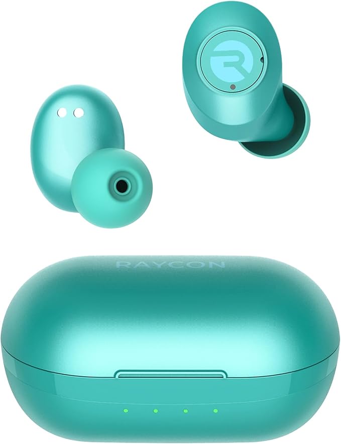 Raycon Everyday Bluetooth Wireless Earbuds with Microphone - Active Noise Cancelling, Sweat & Water-Resistant Earphones, Ear Buds Wireless Bluetooth Up to 32 Hours Playtime (Rose Gold)