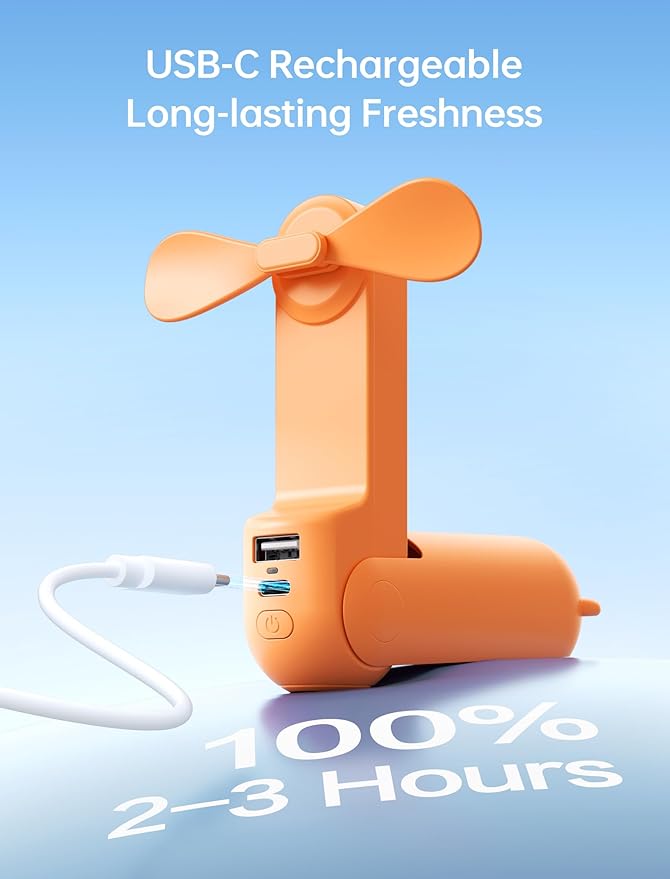 JISULIFE 3 IN 1 Portable Fan with Power Bank & Flashlight Featured