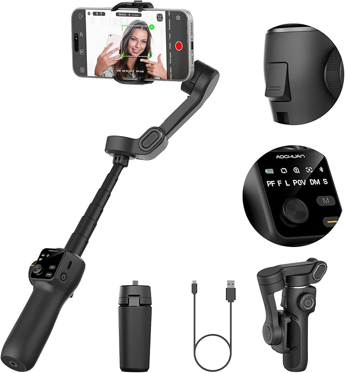AOCHUAN Gimbal Stabilizer for iPhone with AI Module
