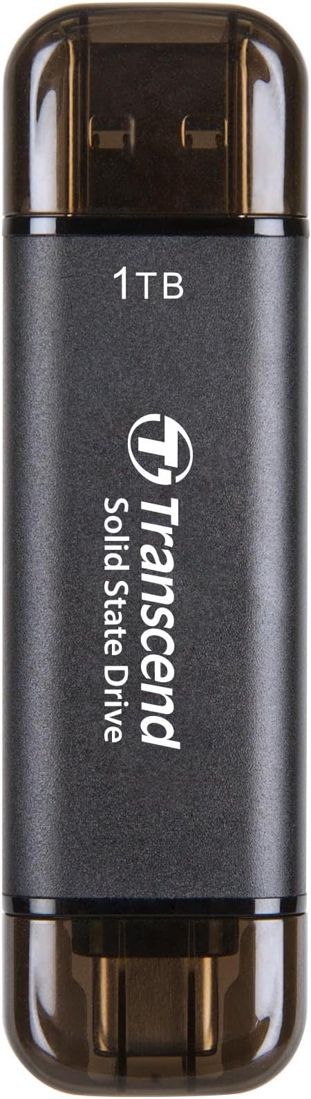 Transcend ESD310 256GB External SSD, Up to 1,050MB/s, Dual USB Flash Drive for iPhone/iPad/Mac/Windows, Android/Tablet/PC, USB 3.2 Gen 2 Thumb Drive Photo Stick, 2-in-1 Type C &Type A Memory Stick