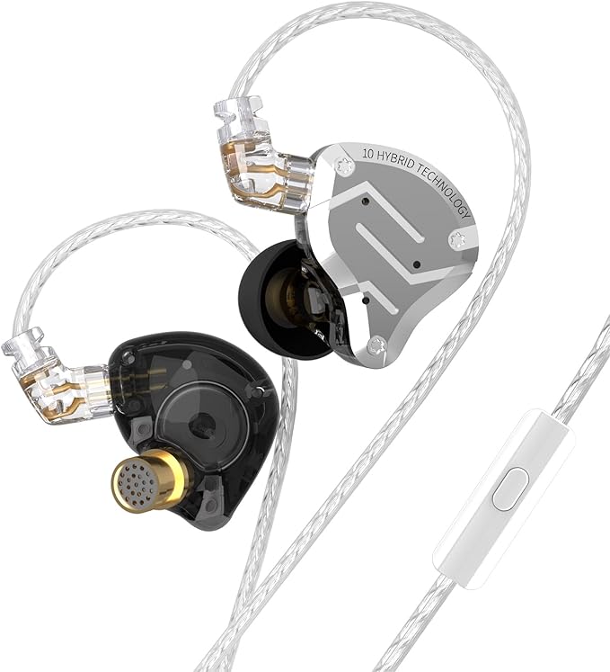 KZ ZS10 Pro in Ear Monitor,Bass KZ Earbuds,4BA 1DD Wired Earbuds Headphone Multi Driver IEM Earphone for Systerm,IEM Headphone on Stage in Ear Monitor for Singer Guitarist (Glare Blue, No Mic)