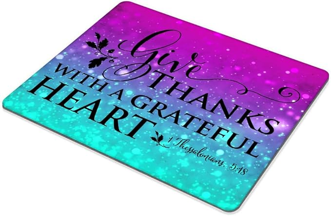 Inspirational Quote,Grateful Heart Mouse pad Customized Mousepad Non-Slip Rubber Base Mouse Pads for Computers Laptop Office Desk Accessories Mouse pad