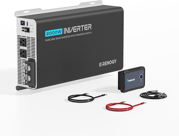 Renogy PUH 3000 watt Pure Sine Wave Inverter Built-in Transfer Switch