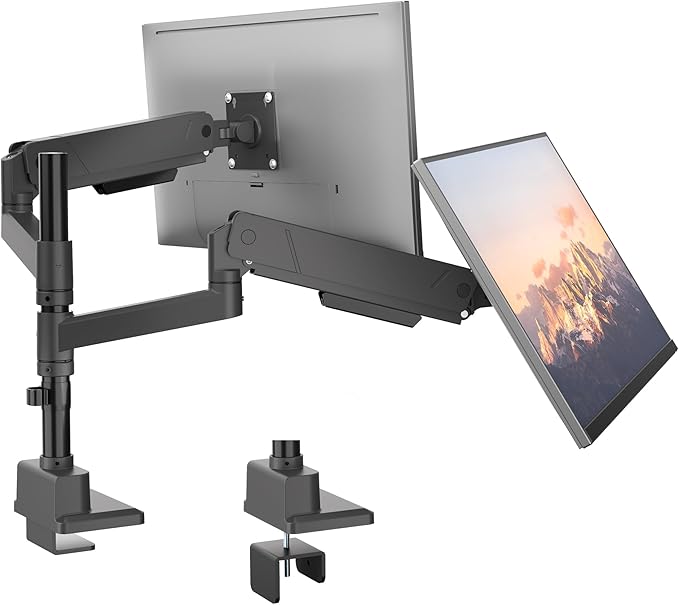 monTEK Tall Single Monitor Arm for 17 to 45 Inch Screen