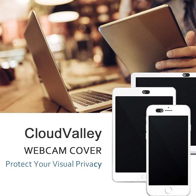 CloudValley Laptop Camera Cover Slide, Metal 0.023 Inch Ultra-Thin, 2 Pack
