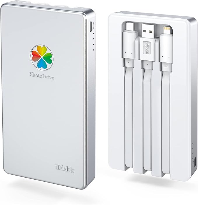 iDiskk 2TB App-le Certified Portable External Hard Drive for iPhone Android
