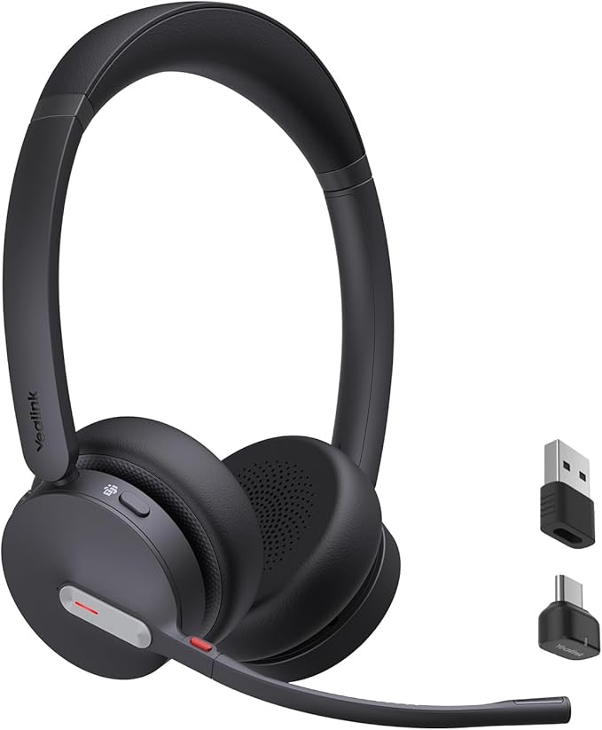 Yealink BH70 Teams Bluetooth Headset with Mic for Work, 35h Talk Battery