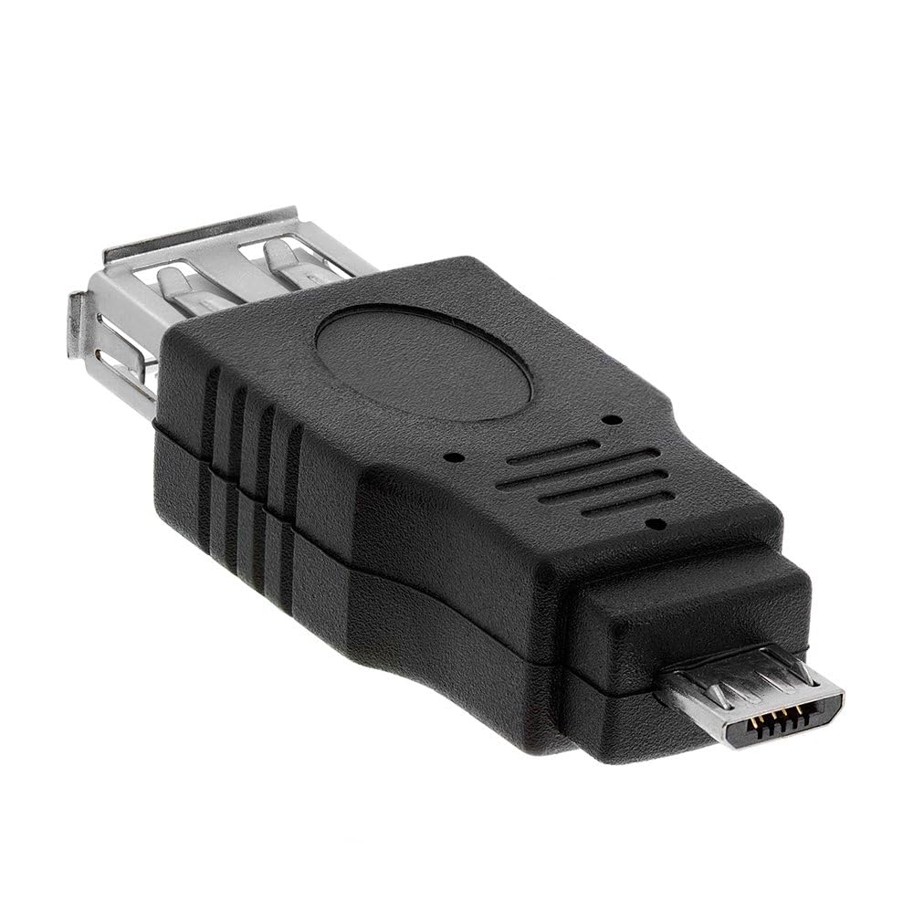 Cmple - Micro USB to USB Adapter Standard 2.0 A Female Jack to Micro B Male Plug OTG Connector Converter for Cameras Tablets Phones Dash Cams Transfer Photos to Computer - 10 Pack