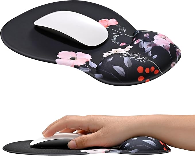 EooCoo Mouse Pad with Gel Wrist Rest, Ergonomic Mousepad Wrist Alignment