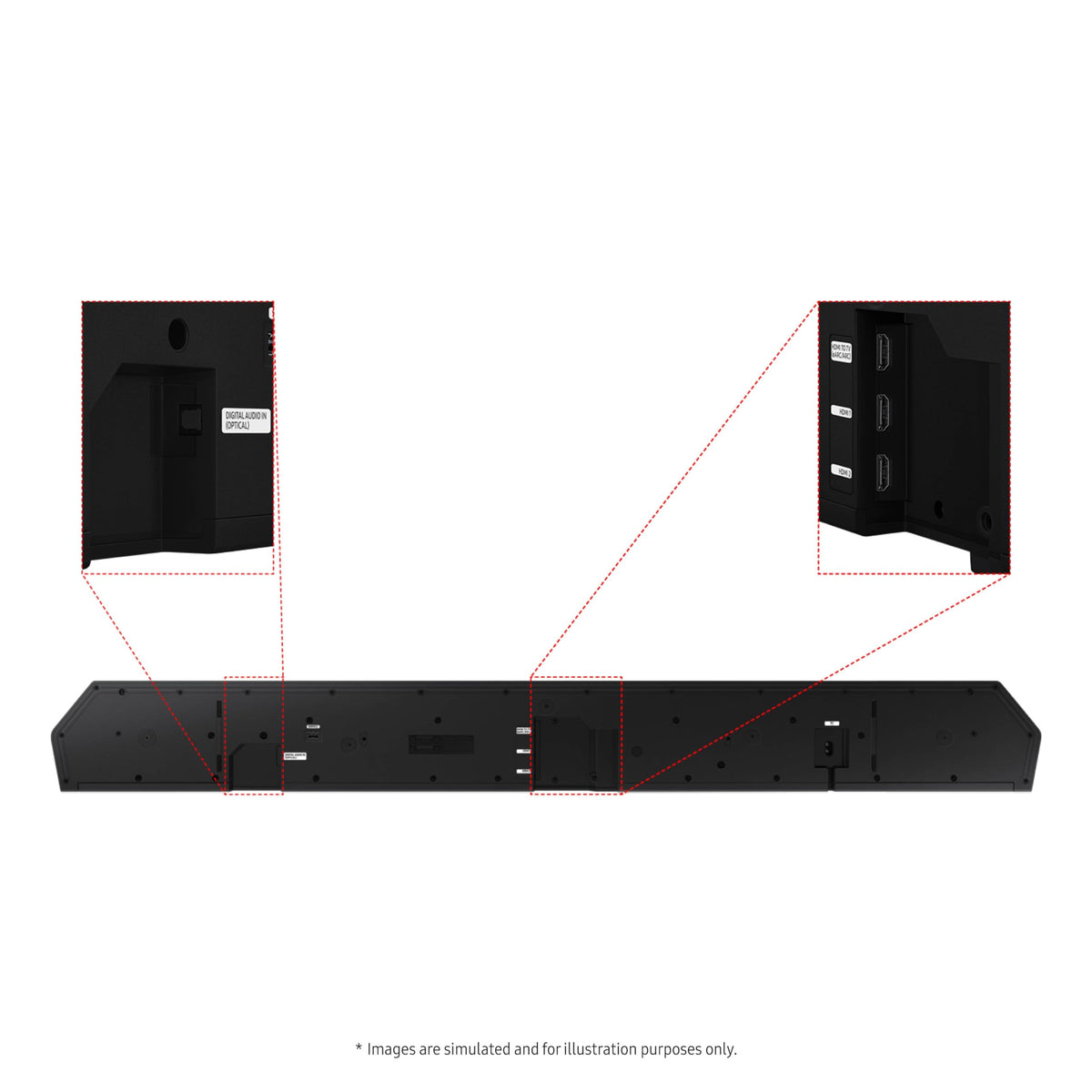 SAMSUNG Q990D 11.1.4ch Soundbar w/Wireless Dolby Atmos Audio, Rear Speaker Included, Q-Symphony, SpaceFit Sound Pro, Adaptive Sound, Game Mode Pro with Alexa Built-in, HW-Q990D/ZA
