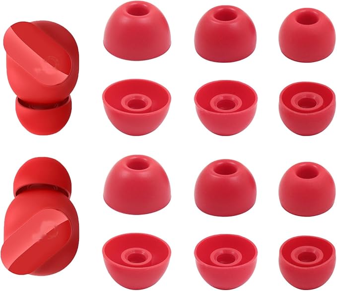 Replacement Silicone Ear Tips for Beats Fit Pro/Studio Buds/Studio Buds+ Headphone, 6 Pairs Earbuds Eartips L/M/S, Eargels Set Fit in Case, Earplug Ear Cap (Silver White with Pen)
