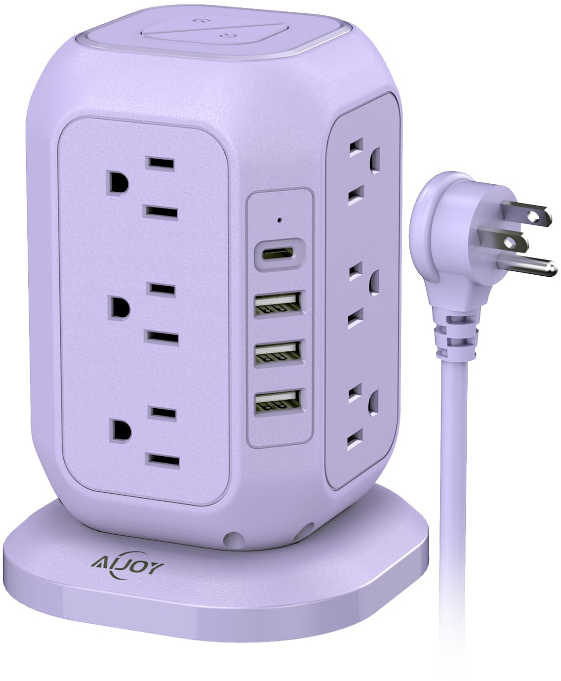 AiJoy USB C Power Strip Tower Surge Protector