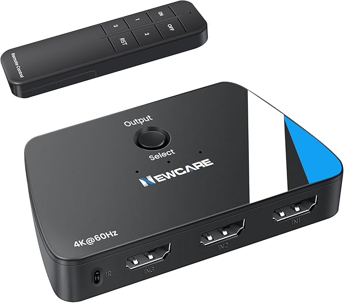HDMI 2.1 Switch 3 in 1 Out, 4K@120Hz 8K@60Hz 48Gbps w/ 2.6ft 8K HDMI Cable