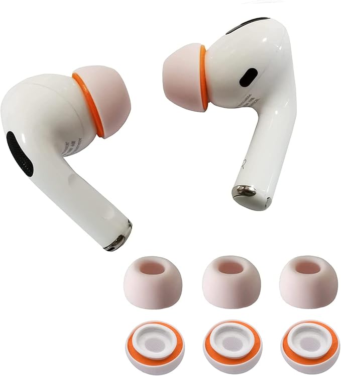 KASOTT Upgraded Memory Foam&Silicone Hybrid Ear Tips for AirPods Pro 1st & 2nd Gen,Ultra-Comfort,Anti-Slip Eartips,Perfect Noise Reduction,Fit in The Charging Case