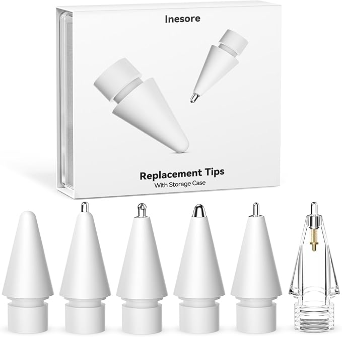 Inesore Pencil Tips for Apple Pencil Pro/1st/2nd/USB-C (6 Pack)