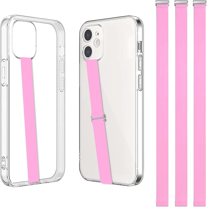 TEAMOLA Silicone Phone Grip Strap, Anti-Slip Phone Hand Holder Black 210