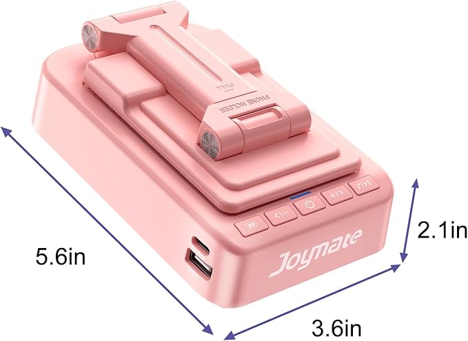 Gifts for Men Women, Phone Stand with Bluetooth Speaker and Charging Function 360° Rotable Angel Adjustable Cell Phone Holder with HD Stereo Sound Fits All Phones,Tablet (Pink)