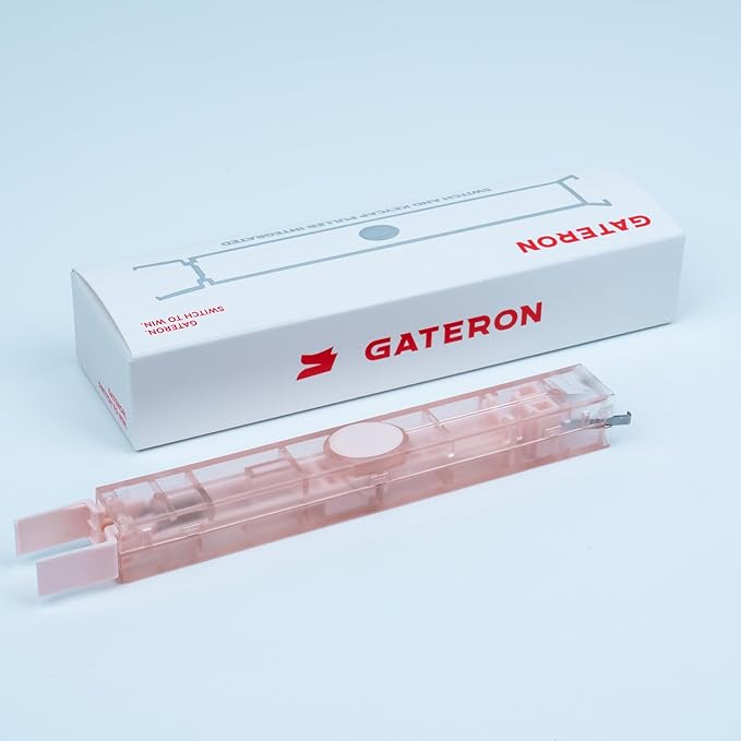 GATERON Twins Switch Puller Keycap Puller, DIY Tool Easily Remove and Replace Gaming Keyboard Switches and Keycaps Integrated for Mechanical Keyboard (Pink)