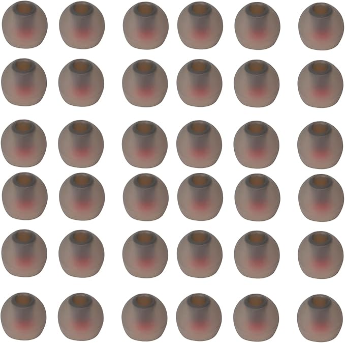 36 Pieces Small Earbud Tips Soft and Comfortable Ear Bud Replacement Pieces Silicone Fit Most in-Ear Headphones,Inner Hole 3.8mm -5.5mm,Small Black and Red Replacement Eartips