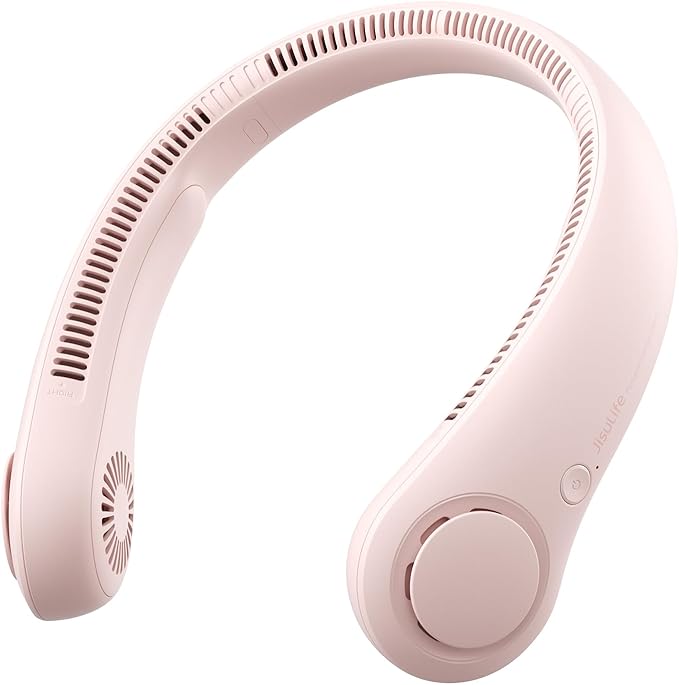 JISULIFE Portable Neck Fan, Hands Free Bladeless Fan, 5 Speeds, 4000 mAh